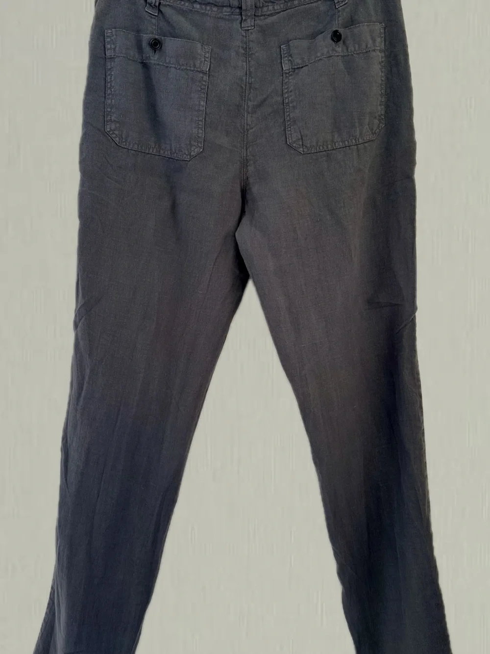 Hartford Slim Men's Light Gray Linen Drawstring Chinos French